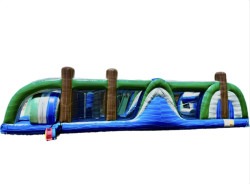 40ft Blue and Green Obstacle Course