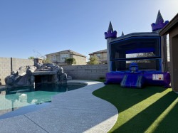 IMG 1443 1754421350 13x13 Crystal Castle Bounce House (with Basketball hoop)