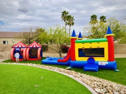 IMG 3743 1754088115 Castle Bounce House with dual lane water slide