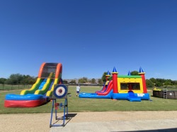IMG 7286 1754088114 Castle Bounce House with dual lane water slide