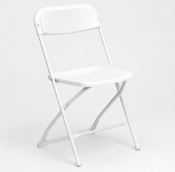 White folding chairs